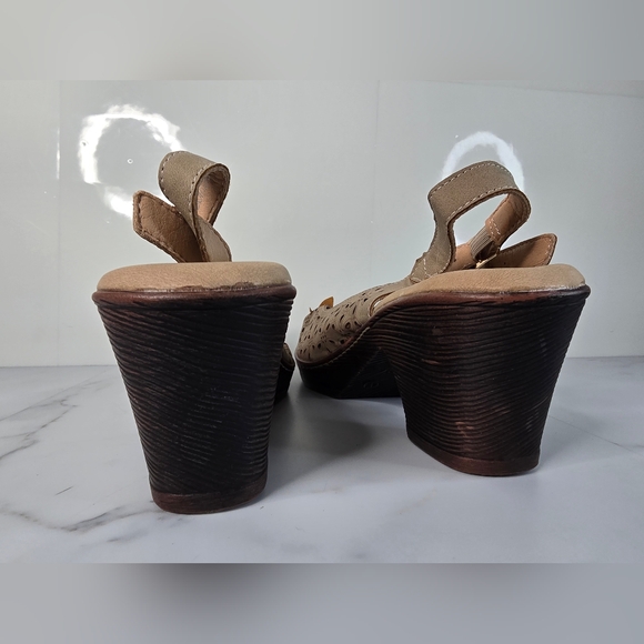 Patrizia by Spring Step, Ollevo Brown, Open Toe Sling Back Heeled Sandal, Sz 42 - Picture 6 of 11